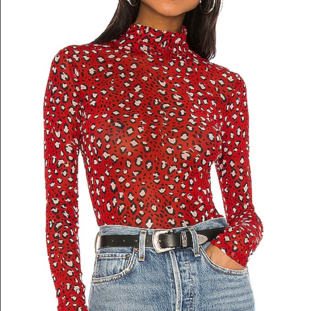Sanctuary Sheer Red Top